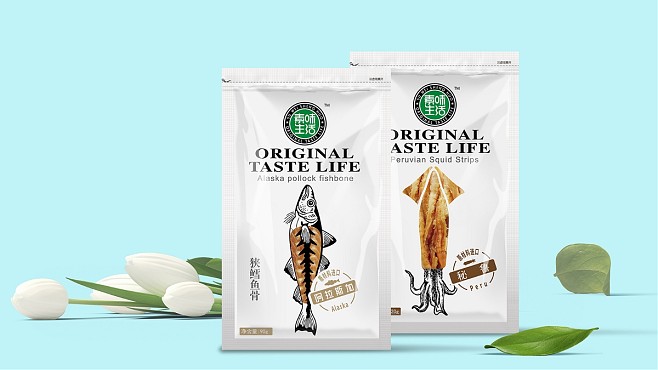 素味生活 系列海產品包裝設計